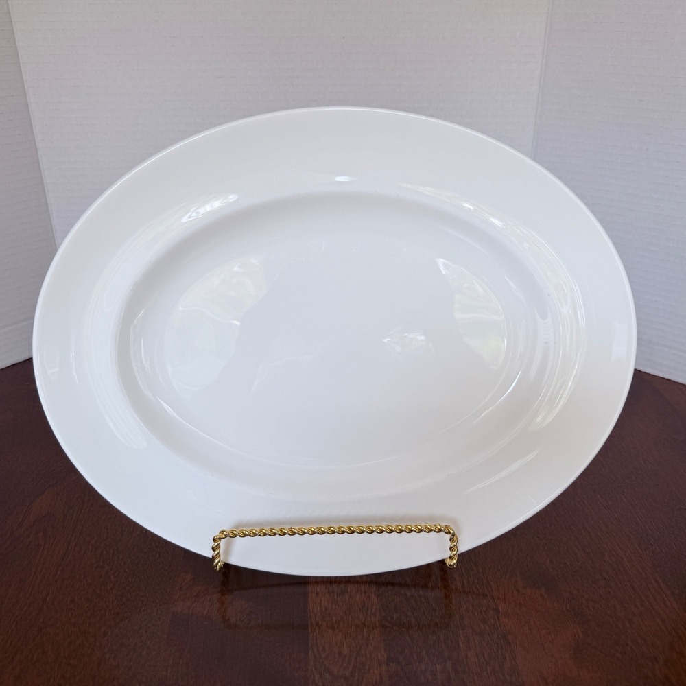 Wedgwood Oval Serving Platter White 13.75" Bone China Good Made in England